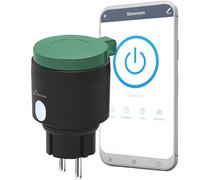 NIVIAN Enchufe Inteligente WiFi Exterior IP44, Control Remoto App Tuya, Medición de Consumo, Programación Horaria y Temporizador, Smart Home Jardín, Compatible con Alexa y Google, App Smartlife