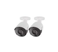 Nivian-Kit 2 Unidades Cámara Falsa Tipo Bullet, réplica de cámara Real, Dummy Cámara de Seguridad Vigilancia Falsa Impermeable - Corona Leds IR Reales y PIR - Fake Cámara Simulada CCTV