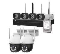 NIVIAN Kit Cámaras WiFi SuperHD con Grabador - Seguridad Inteligente para Hogar o Negocio, Visión Nocturna, Detección Humana IA, Audio Bidireccional, Fácil Instalación (10 CH - 6 Cámaras - 1 TB)