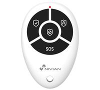Nivian Mando a Distancia para Alarmas - Llavero RF 433 MHz, 3 Modos de Activación, Botón de Pánico, Funciona a Pilas, Alcance 80 m, Compatible con Alarmas Nivian