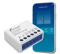 Nivian Mini Módulo Interruptor WiFi - Controlador Inteligente Compatible con App Tuya (controlador, 2 Líneas)