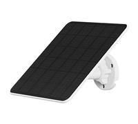 NIVIAN - Panel Solar 6W para Cámaras de Seguridad IP | Conector USB Tipo C y Adaptador MicroUSB | Fácil Instalación con Soporte Ajustable, Blanco, 1 Unidad, Plástico