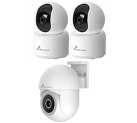 Nivian Seguridad Pro Pack 2 Cámaras WiFi interior+exterior app TUYA, audio bidireccional,motorizadas