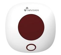 Nivian - Sirena Inalámbrica de Interior 85 dB con Flash LED, Comunicación RF 433 MHz, Alcance 120 m, Alimentación por Enchufe con Batería de Respaldo, Compatible con Sistemas de Alarma Nivian
