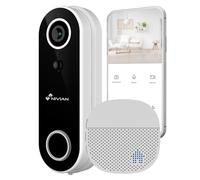 NIVIAN - Video Timbre Inteligente WiFi con Cámara Full HD, Audio Bidireccional, Detección de Movimiento, Visión Nocturna, Batería Recargable, Compatible con App Tuya, Alexa y Google