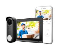 NIVIAN Videoportero Inteligente Inalámbrico WiFi, Monitor 7" Táctil Full HD + App Tuya, Placa Exterior IP65 con Visión Nocturna, Audio Bidireccional, Abrepuertas Remoto, Smart Security