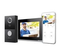 NIVIAN Videoportero WiFi Inteligente Full HD con Monitor Táctil 7”, Conexión 2 Hilos, Cámara Exterior 1080P IP65, Audio Bidireccional, Grabación en MicroSD y Control Remoto App Tuya