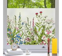Niviy Vinilos para Cristales con Diseño Botánico Privacidad 59.5x120cm | sin Perder Luz Natural, Vinilo Decorativo Translúcido con Hierba y Diente de León para Baño, Cocina, Salón y Cristal