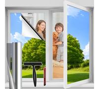 Niviy Vinilos para Cristales Efecto Espejo Vinilo Espejo Unidireccional Anti UV Anti Calor Lámina Protector Solar Privacidad Protección Solar UV para Hogar Oficina 75x200cm Plata