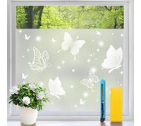 Niviy Vinilos para Cristales Mariposas Esmerilado 30x200cm Vinilo Ventana Privacidad para Puertas Cristal Bano Cocina Lámina Privacidad Ventana Estático Anti UV Vinilo Autoadhesivo Decorativo Mate