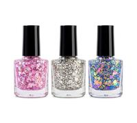 Nivofu 3 Esmaltes Semipermanentes para Uñas, Gel Nail Polish Secado Rápido, Pintauñas Permanente Efecto Ojo de Gato, Set de Esmalte Uñas Brillante y Holográfico para Nail Art y Manicura, 8ML