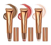 Nivofu 3PCS Contouring Maquillaje Barra, Iluminador en Barra Cremoso con Aplicadora Incorporada, Colorete líquido para mejilla, Contour Stick Iluminador, Varita de Belleza Líquida para Contorno