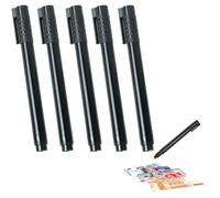 Nivofu 5 Pack Bolígrafo Detector Billetes Falsos Bolígrafos, Detectores de Dinero Falsificado, Detector Billetes Falsos, Plumas Detector de Billetes Falsificada para todos los Billetes de Euros, Dólar