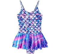 Nivofu Bañador de Una Pieza para Niñas, Traje de Baño Una Pieza para Niñas, Bañador Niña, Bañadores Sirena, Bañador para Niña, Bañador Natacion Niña para Fiesta Natación de Verano (7-8 Años)