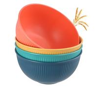 Nivofu, Juego de 4 Cuencos de Plástico, Irrompibles Tazones Desayuno, Boles Ligeros para Niños y Adultos,Bol Cocina Reutilizables para Ensalada, Cereales, Sopa, Ramen, Fruta, Aperitivos