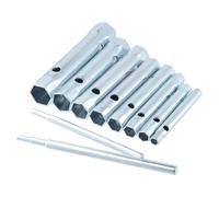Nivofu Juego de Llaves Tubulares, 10 Piezas Llaves de Tubo Huecas con Varilla Giratoria, 6-22mm, para Trabajar en el Grifo, Las Bujías y Mucho Más