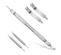 Nivofu Kit de Reparación de Relojes Profesional, Kit de Herramientas de Extracción, Herramientas para Desmontar Relojes, Watch Spring Bar Tool, Barra de Resorte para Correa de Reloj - Plata