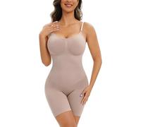 Niwicee Body Moldeador Mujer Fajas Reductoras Shapewear Control de Abdomen Bodysuit Body Shaper Reductor Invisible Posparto(Beige,M)