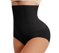 Niwicee Braga Faja Reductora Mujer Adelgazante Braguitas Moldeadoras Cintura Alta Shapewear Body Shaper Pantalón Sin Costura Panty Control de Barriga Levanta Glúteos (Negro, S)