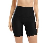 Niwicee Bragas de Mujer de Seguridad Pantalones Cortos de Seda de Hielo Cintura Alta Bragas sin Costuras para Mujeres Panties Antideslizante Pantalones Moldeadores Debajo de los Vestidos(Negro,XL)