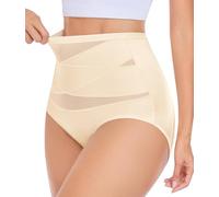 Niwicee Bragas Mujer Talle Alto Cobertura Integral Braguitas Cómodas Transpirables Elásticas Culotte Faja Vientre Plano Posparto Braguitas Ropa Interior (Color De La Piel, XXL)