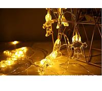 NIWWIN 3M 20LED Habitación para niños LED Luces de hadas Cadena Astronauta Nave espacial Cohete Colgantes Luz de cuerda para fiesta Decoración navideña Regalo de cumpleaños Iluminación (Cálido)