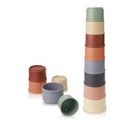 NIWWIN 8 Vasos apilables, clasificadores y Juguetes apilables, Juguetes de baño, Juguetes para el Desarrollo temprano. Multicolor. Aptos para niños Mayores de 6 Meses.