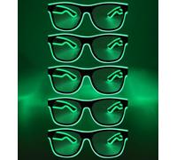 NIWWIN Gafas LED, Gafas LED Cyberpunk, Gafas de neón de alambre flexible, Para discotecas, Navidad, fiestas, regalos, disfraces de Halloween, cosplay. (5, Verde)
