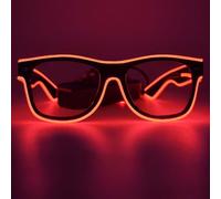 NIWWIN Gafas LED, Gafas LED Cyberpunk, Gafas de neón de alambre flexible, Para discotecas, Navidad, fiestas, regalos, disfraces de Halloween, cosplay. (1, Rojo)