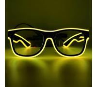 NIWWIN Gafas LED, Gafas LED Cyberpunk, Gafas de neón de alambre flexible, Para discotecas, Navidad, fiestas, regalos, disfraces de Halloween, cosplay. (1, Blanco)
