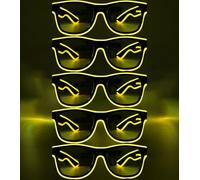 NIWWIN Gafas LED, Gafas LED Cyberpunk, Gafas de neón de alambre flexible, Para discotecas, Navidad, fiestas, regalos, disfraces de Halloween, cosplay. (5, Blanco)