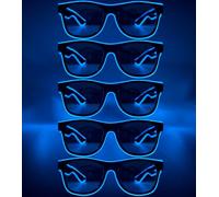 NIWWIN Gafas LED, Gafas LED Cyberpunk, Gafas de neón de alambre flexible, Para discotecas, Navidad, fiestas, regalos, disfraces de Halloween, cosplay. (5, Azul)