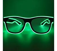 NIWWIN Gafas LED, Gafas LED Cyberpunk, Gafas de neón de alambre flexible, Para discotecas, Navidad, fiestas, regalos, disfraces de Halloween, cosplay. (1, Verde)