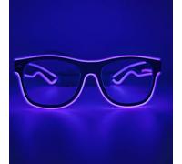 NIWWIN Gafas LED, Gafas LED Cyberpunk, Gafas de neón de alambre flexible, Para discotecas, Navidad, fiestas, regalos, disfraces de Halloween, cosplay. (1, Púrpura)