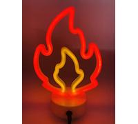 NIWWIN Letrero de luz de neón LED Decoración de mesa de pared Luz de noche USB/Batería Novedad Neón para fiesta de Navidad Decoración de dormitorio infantil Regalo de cumpleaños para niños (Fuego)