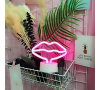 NIWWIN Letrero de luz de neón LED Decoración de pared Luz de noche USB/Neón con pilas para Navidad Regalo de cumpleaños Fiesta Niños Sala de estar Decoración de boda (Labio)