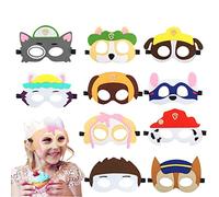 NIWWIN Máscaras de superhéroe Favores de fiesta para cumpleaños de niños,decoración de animales del bosque, para niños, carnavales, Halloween, disfraces, fiestas (Super hero) (Puppy)