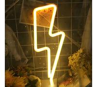 NIWWIN Neón Señal de rayo,Luces de atmósfera,Luces decorativas de sala de juegos, fuente de alimentación de batería USB / 3AA, adecuada para habitaciones infantiles, bares, fiestas, bodas, etc.