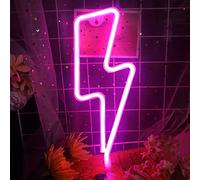 NIWWIN Neón Señal de rayo,Luces de atmósfera,Luces decorativas de sala de juegos, fuente de alimentación de batería USB / 3AA, adecuada para habitaciones infantiles, bares, fiestas, bodas, etc.