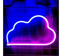 NIWWIN Signo neón Nubes,luz de letrero de neón, luces de pared decorativas, luces de ambiente de dormitorio, decoración de guardería, decoración de Navidad, regalo de cumpleaños.3AA Batería o USB.