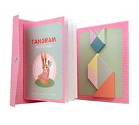 NIWWIN Tangram de Madera magnética, Rompecabezas, Juguetes de Bloques de construcción, Juegos de Viaje, Ejercicio psicológico, Juguetes educativos para niños Apto para 3 4 5 6 años. (Rosado)