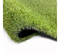 Nix Garden Rollo Césped Artificial 20 mm 1 x 5 m (5 m²), Alfombra Sintética para Interiores y Exteriores, Terrazas, Balcones y Jardín, Negro y Turquesa