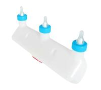 Nixiara Alimento para Leche Animal, pezón de Cordero, de Cabra, 3 Botellas de Goma para Chupete con Conector de Cubierta, Instrumento de alimentación para bebés de Animales, de