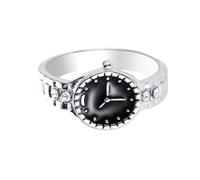 Nixiara Anillo De Moda Fácil De Combinar Con La De Los Relojes | Anillo Innovador En De Reloj, Personalidad De Pareja Para Regalos De San Valentín, Men Women Watch - Diseño Especial Valentín De San