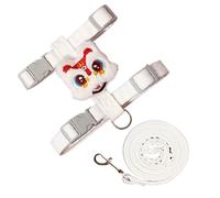 Nixiara Arnés para gatos de viaje, arnés y correas para gatos, ropa de cachorro antiescape con decoración de león de baile, Suministros de ropa exterior para mascotas, arnés ajustable para todas las