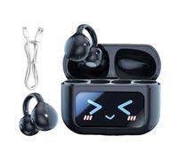 Nixiara Auriculares inteligentes, auriculares con pantalla táctil: clip inalámbrico inteligente | AI Traducción Sonido Broches para los oídos Auriculares impermeables para entrenamiento de gimnasia
