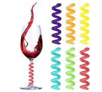 Nixiara BEBIERE IL COMPITORI DI BEGGIO DI VINITÀ CHIRMATZIONE - 6x Set di fascino per identificador di occhiali a stelo,strumento da in silicone per cocktail di champagne decorazioni