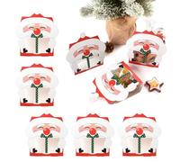 Nixiara Bolsas de dulces de Navidad, contenedores de aperitivos festivos de Papá Noel, recipientes de galletas de caramelos | para pasteles, galletas, alimentos, cupcakes, brownies, , chocolates