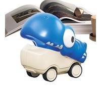 Nixiara Coche de juguete modelo de coches | Dibujos animados dinosaurio en forma de vehículo - Deslizar y soltar coches de juguete - Para el hogar, Navidad, vacaciones, festivales, celebraciones