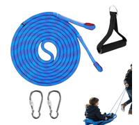 Nixiara Cuerda de tracción de trineo | 4 m Equipo de Entrenamiento Antideslizante | Cinturón de Entrenamiento de Traineo con Asa - para Adultos Adolescentes Familia Triciclo Pequeño